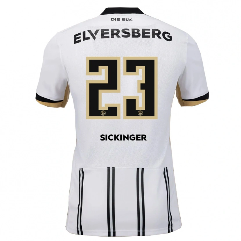 Danxen Kinderen Carlo Sickinger #23 Wit Zwart Thuisshirt Thuistenue 2025/26 T-Shirt