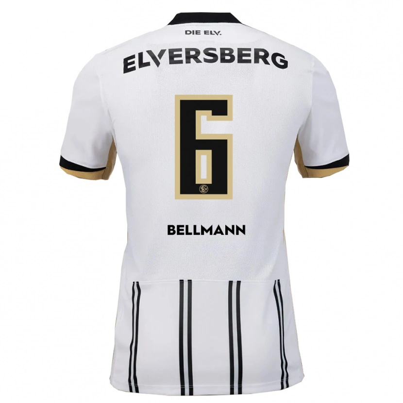 Danxen Kinderen Niklas Bellmann #6 Wit Zwart Thuisshirt Thuistenue 2025/26 T-Shirt