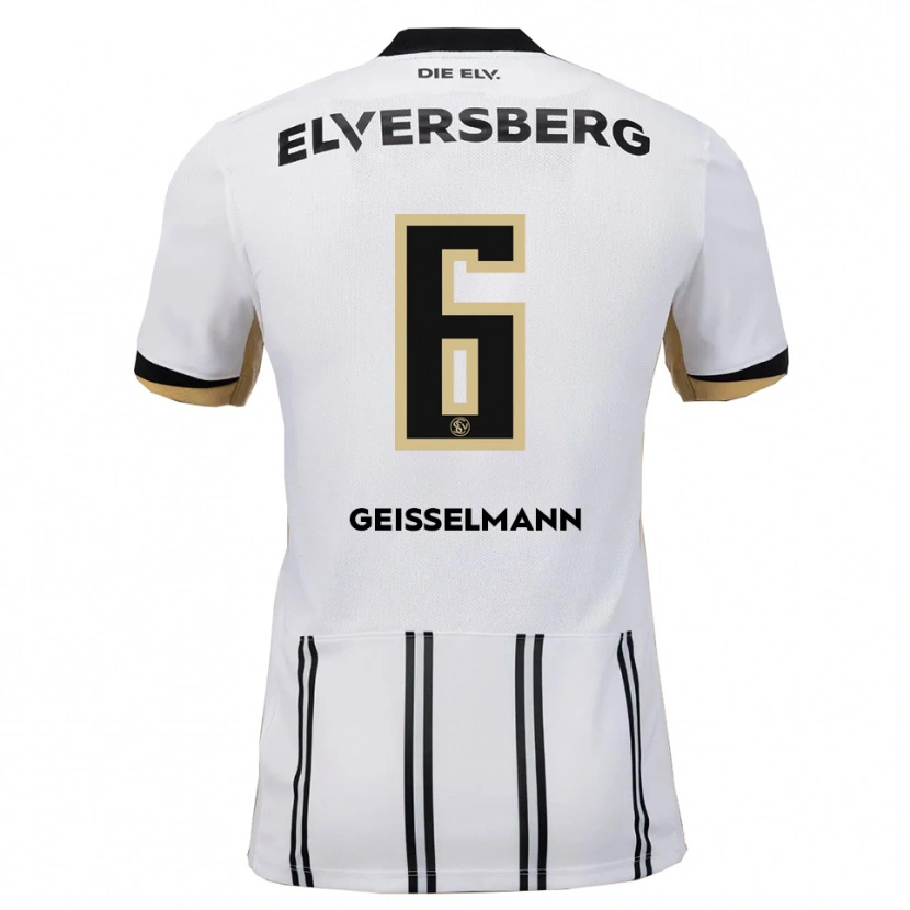 Danxen Kinderen Emil Geißelmann #6 Wit Zwart Thuisshirt Thuistenue 2025/26 T-Shirt