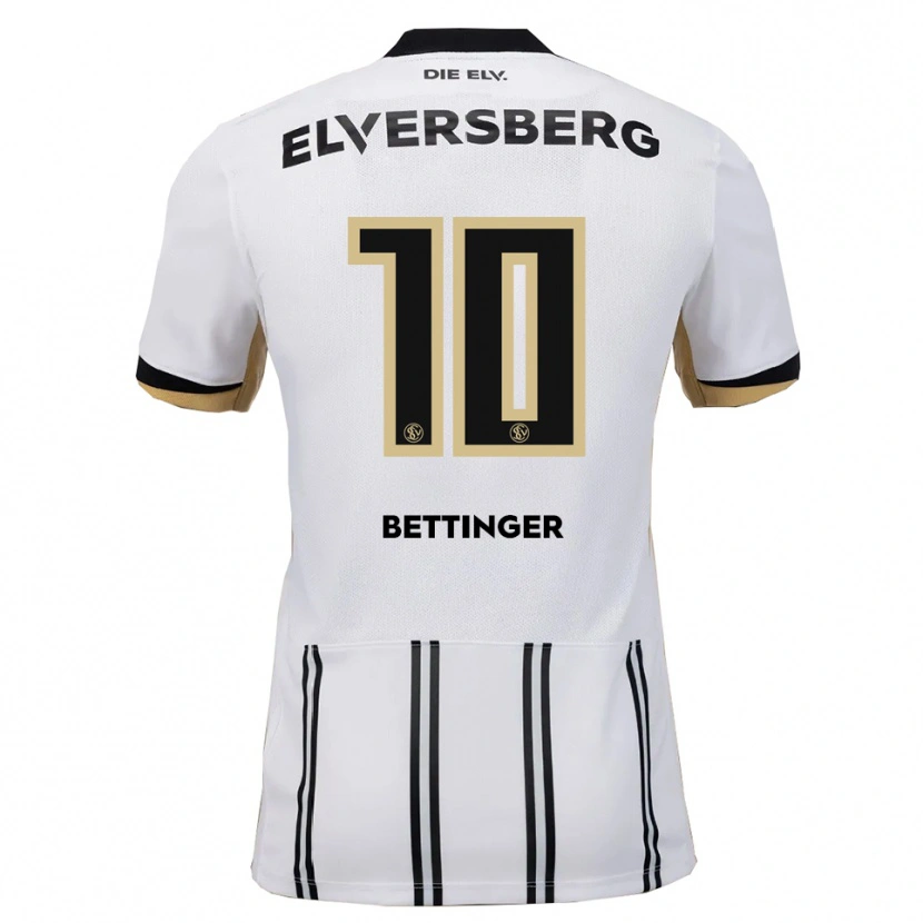Danxen Kinderen Pierre Bettinger #10 Wit Zwart Thuisshirt Thuistenue 2025/26 T-Shirt