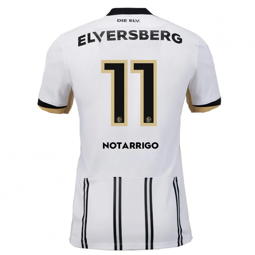 Danxen Kinderen Lionel Notarrigo #11 Wit Zwart Thuisshirt Thuistenue 2025/26 T-Shirt