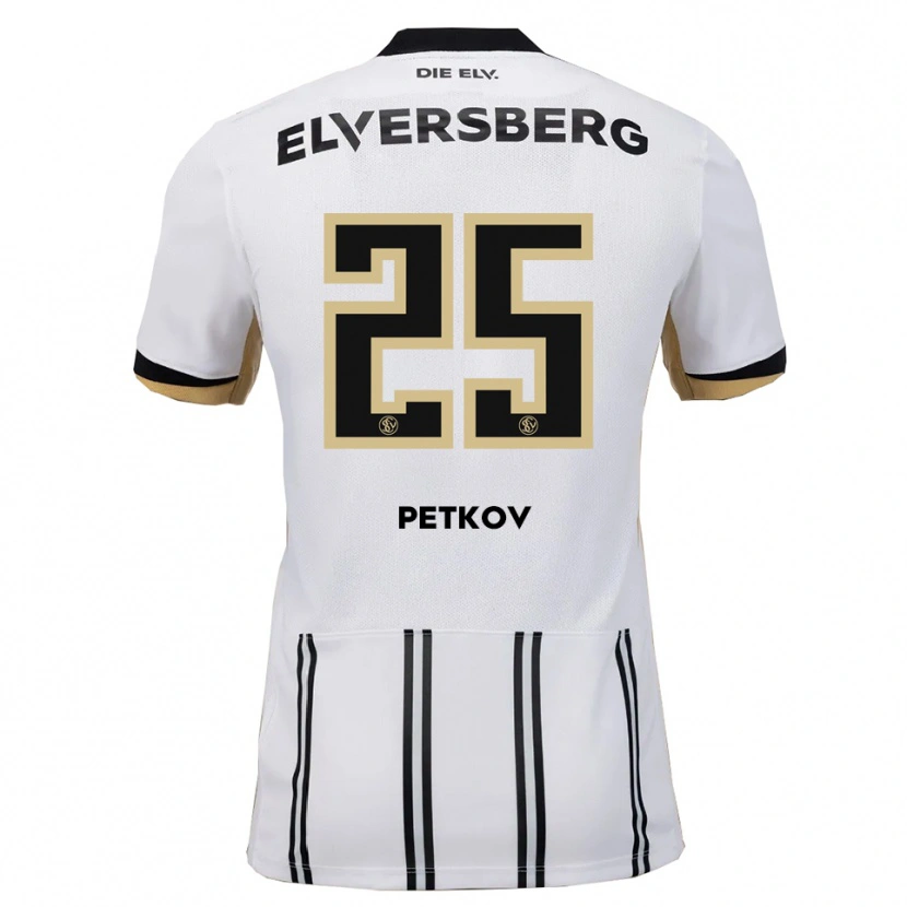 Danxen Kinderen Lukas Petkov #25 Wit Zwart Thuisshirt Thuistenue 2025/26 T-Shirt