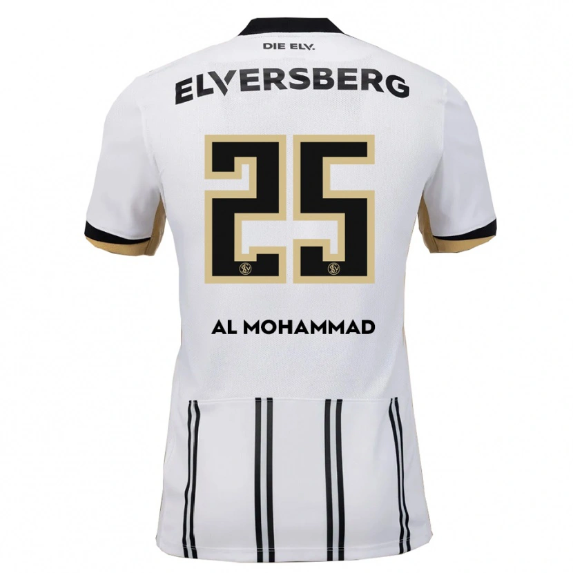 Danxen Kinderen Loay Al Mohammad #25 Wit Zwart Thuisshirt Thuistenue 2025/26 T-Shirt
