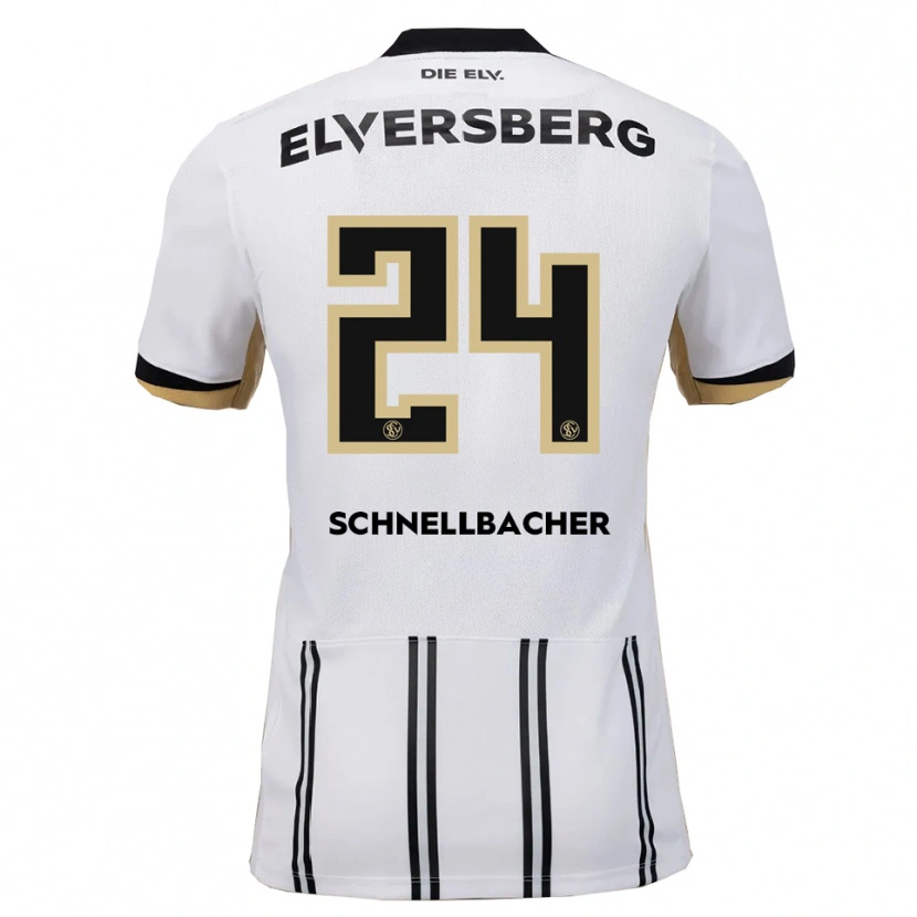 Danxen Kinderen Luca Schnellbacher #24 Wit Zwart Thuisshirt Thuistenue 2025/26 T-Shirt