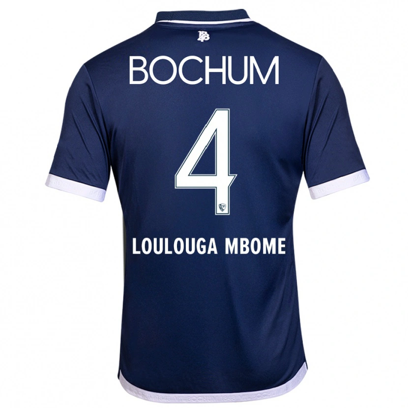 Danxen Kinderen Adrien Loulouga-Mbome #4 Marine Wit Thuisshirt Thuistenue 2025/26 T-Shirt