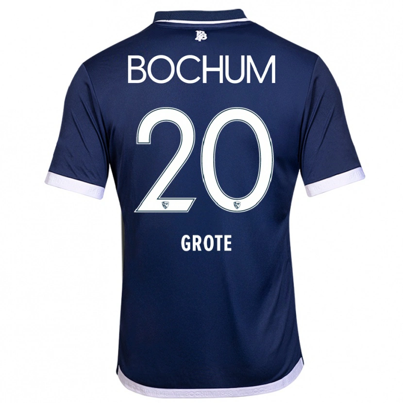 Danxen Kinderen Dennis Grote #20 Marine Wit Thuisshirt Thuistenue 2025/26 T-Shirt