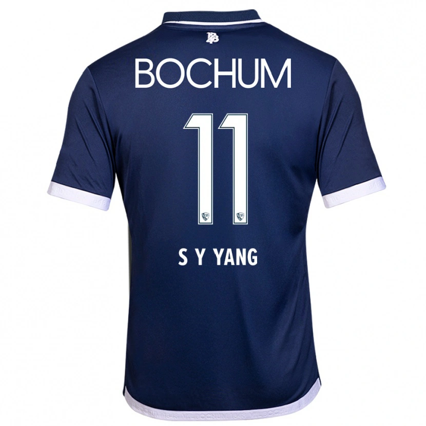 Danxen Kinderen Si-Yeong Yang #11 Marine Wit Thuisshirt Thuistenue 2025/26 T-Shirt