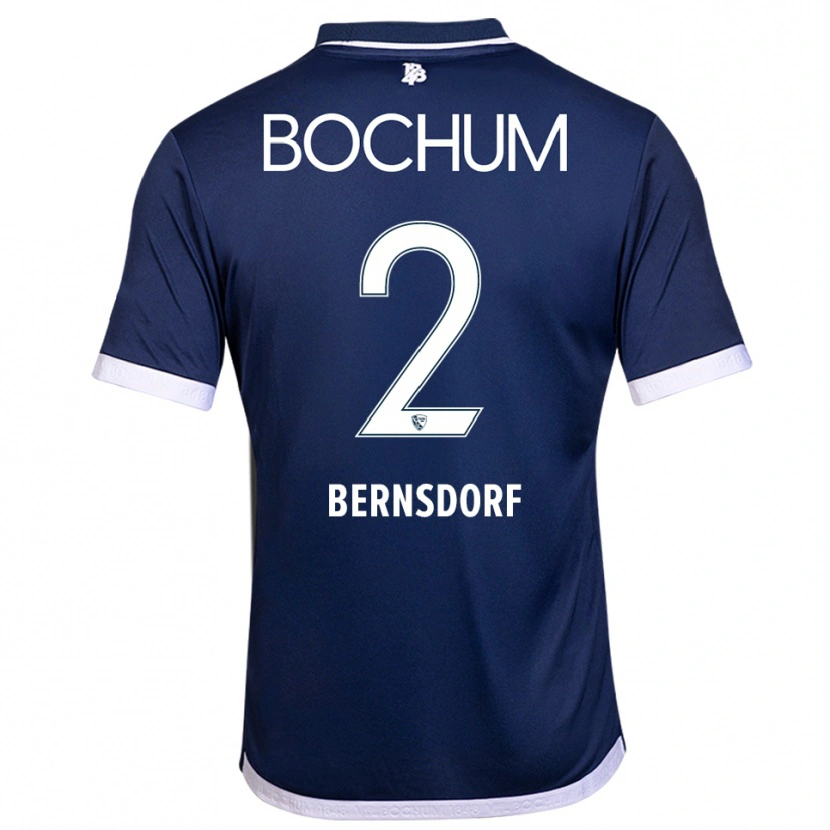 Danxen Kinderen Luca Bernsdorf #2 Marine Wit Thuisshirt Thuistenue 2025/26 T-Shirt