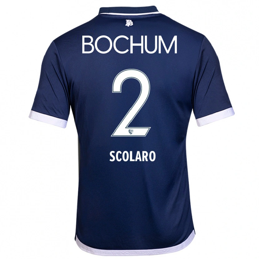 Danxen Kinderen Roberto Scolaro #2 Marine Wit Thuisshirt Thuistenue 2025/26 T-Shirt