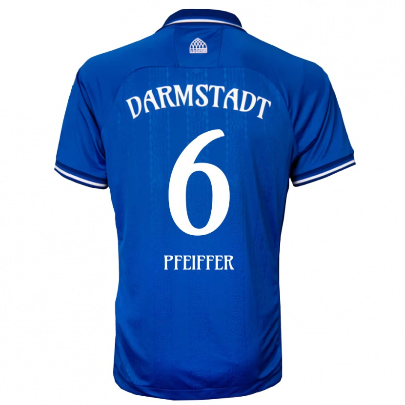 Danxen Kinderen Patric Pfeiffer #6 Blauw Wit Thuisshirt Thuistenue 2025/26 T-Shirt