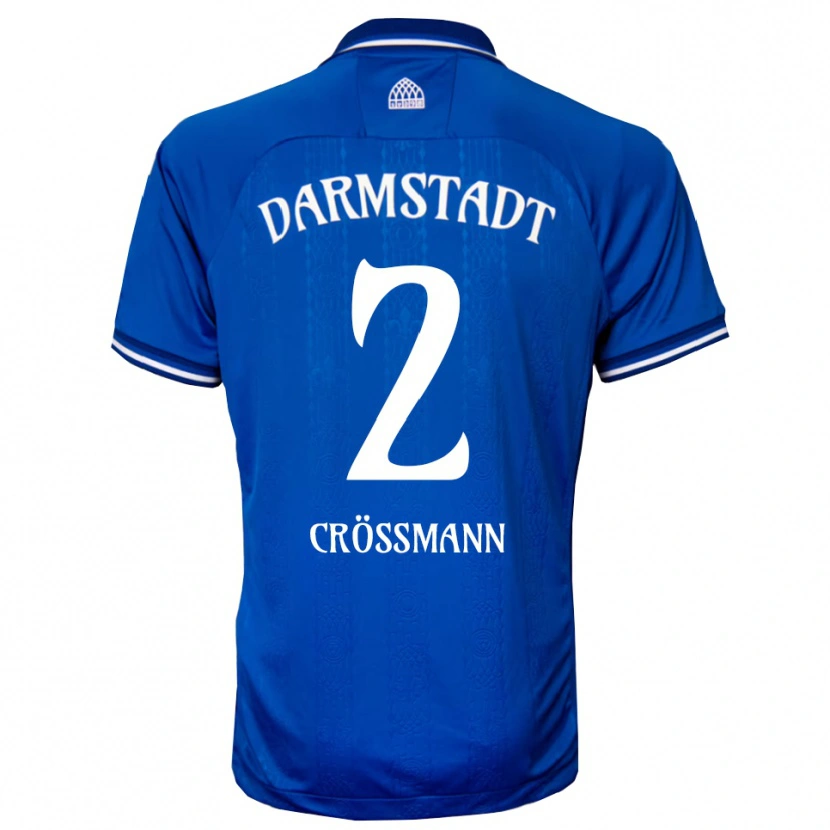 Danxen Kinderen Elias Crößmann #2 Blauw Wit Thuisshirt Thuistenue 2025/26 T-Shirt