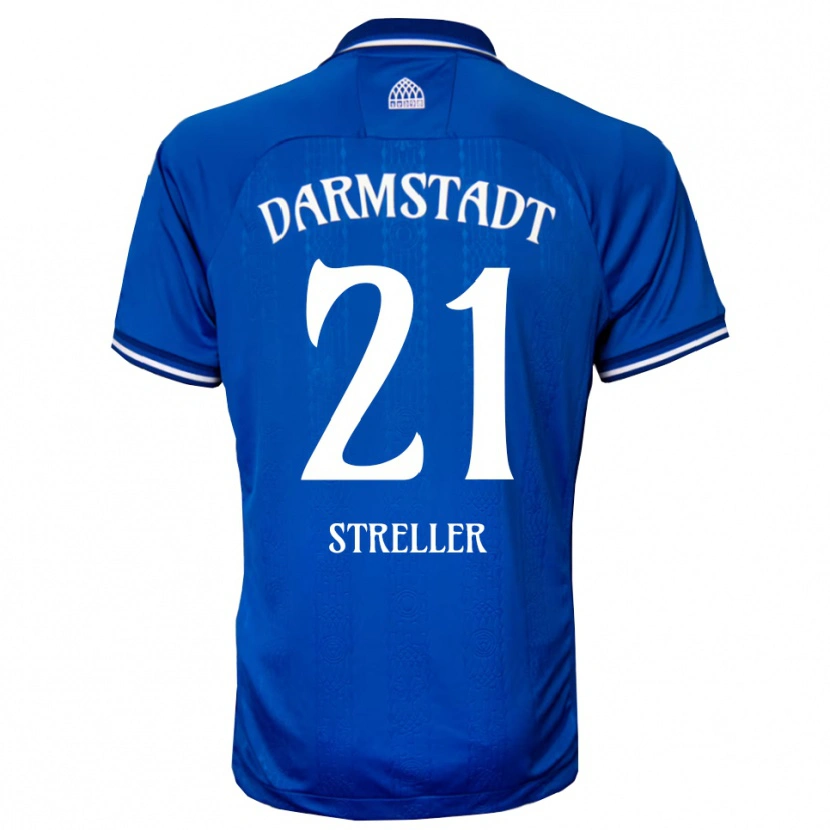 Danxen Kinderen Till Streller #21 Blauw Wit Thuisshirt Thuistenue 2025/26 T-Shirt