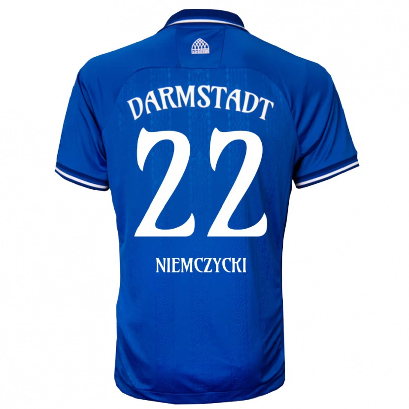 Danxen Kinderen Karol Niemczycki #22 Blauw Wit Thuisshirt Thuistenue 2025/26 T-Shirt