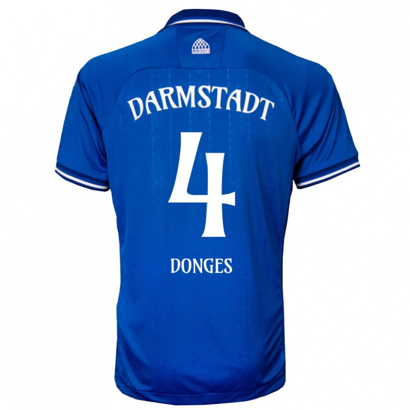 Danxen Kinderen Julian Donges #4 Blauw Wit Thuisshirt Thuistenue 2025/26 T-Shirt