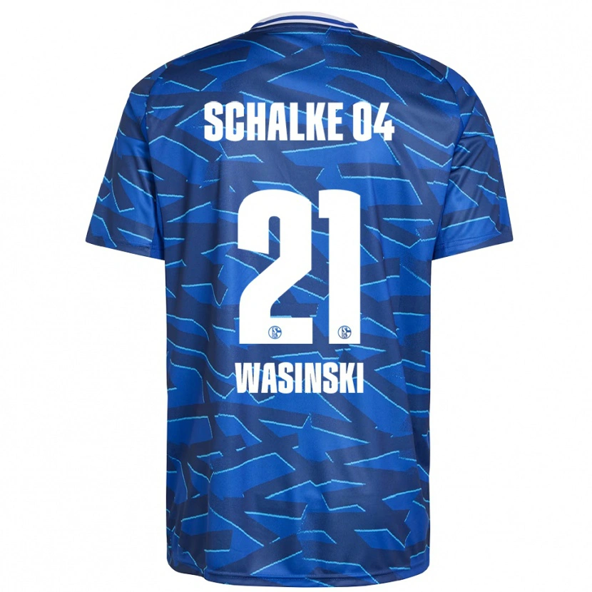Danxen Kinderen Martin Wasinski #21 Koningsblauw Wit Thuisshirt Thuistenue 2025/26 T-Shirt