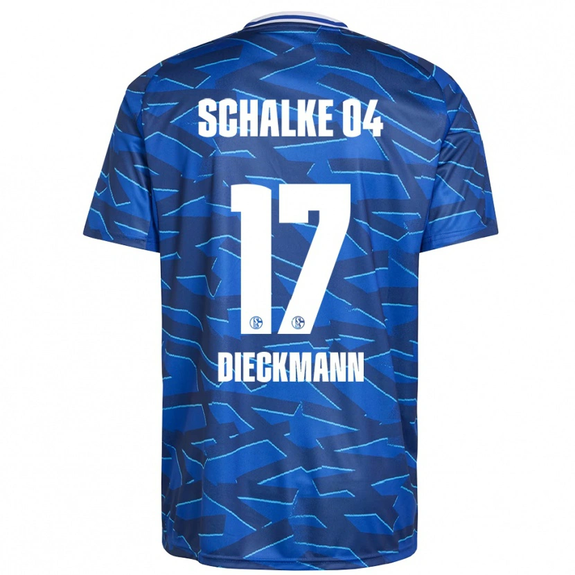 Danxen Kinderen Jonas Dieckmann #17 Koningsblauw Wit Thuisshirt Thuistenue 2025/26 T-Shirt