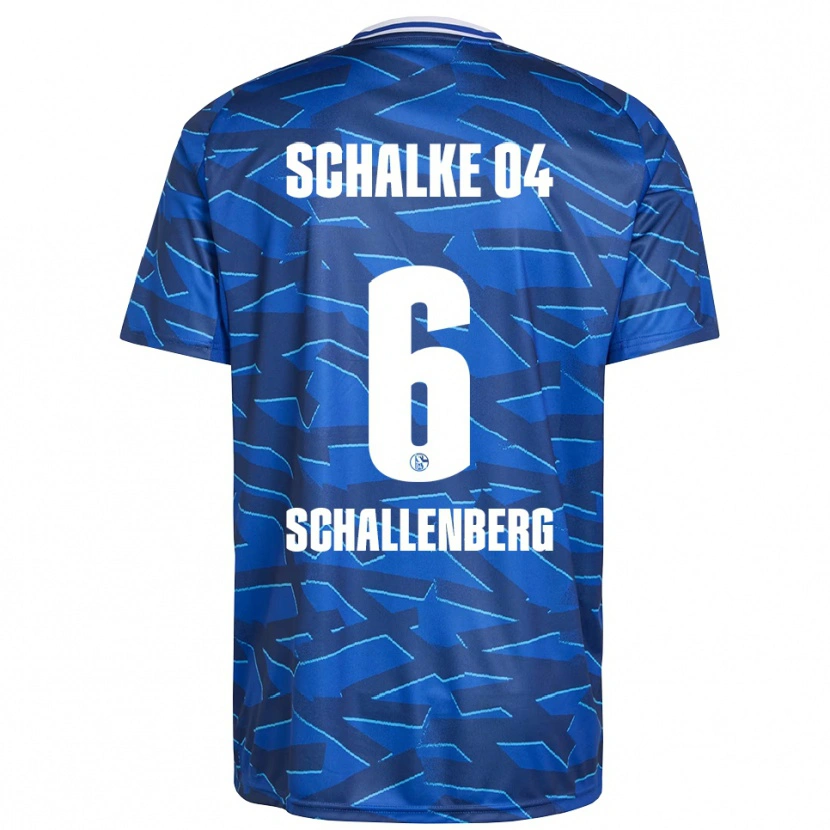 Danxen Kinderen Ron Schallenberg #6 Koningsblauw Wit Thuisshirt Thuistenue 2025/26 T-Shirt
