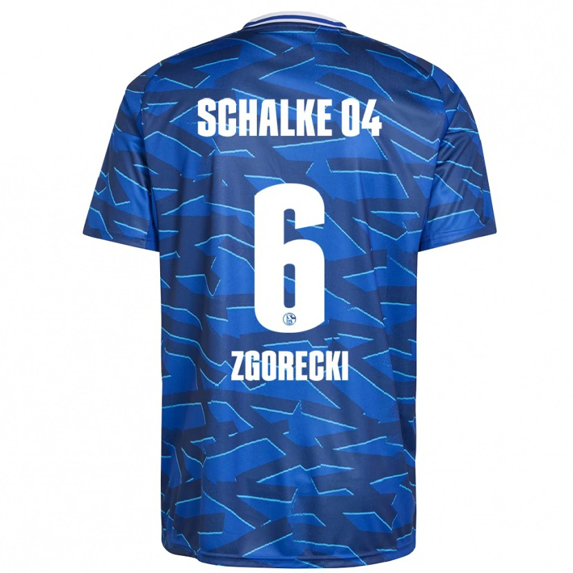 Danxen Kinderen Jonas Zgorecki #6 Koningsblauw Wit Thuisshirt Thuistenue 2025/26 T-Shirt