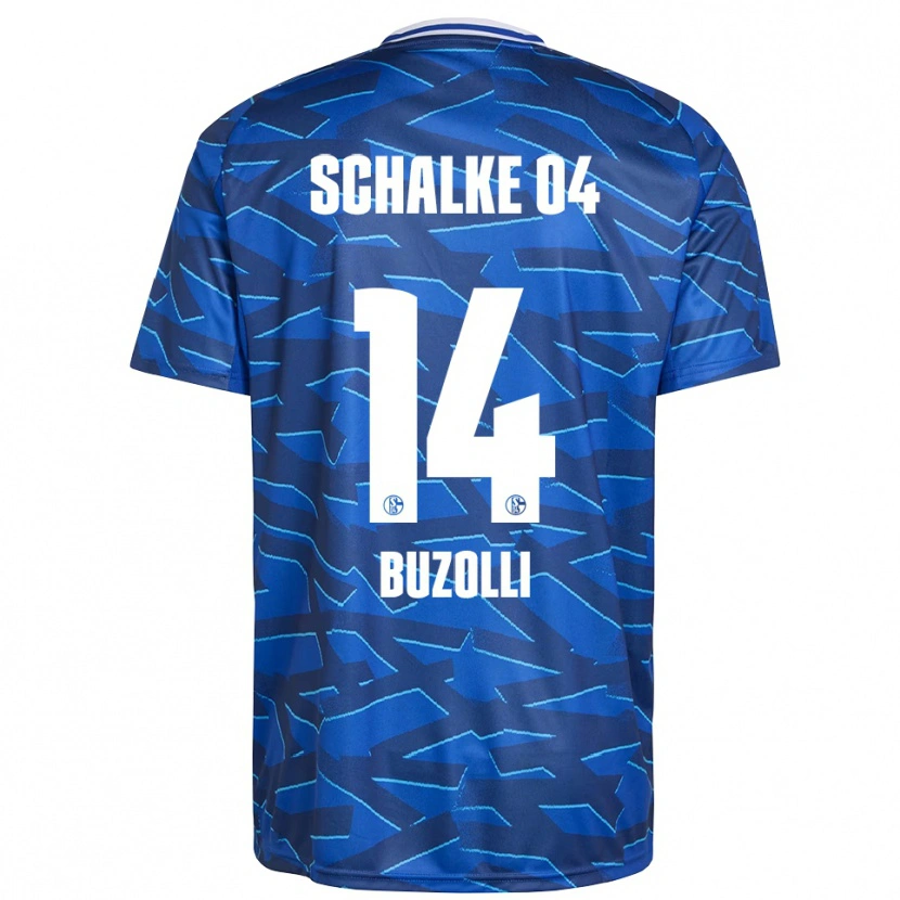 Danxen Kinderen Andri Buzolli #14 Koningsblauw Wit Thuisshirt Thuistenue 2025/26 T-Shirt