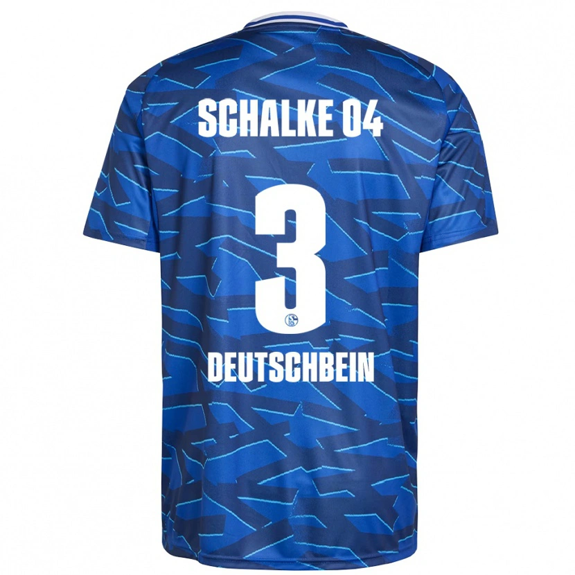 Danxen Kinderen Lasse Deutschbein #3 Koningsblauw Wit Thuisshirt Thuistenue 2025/26 T-Shirt
