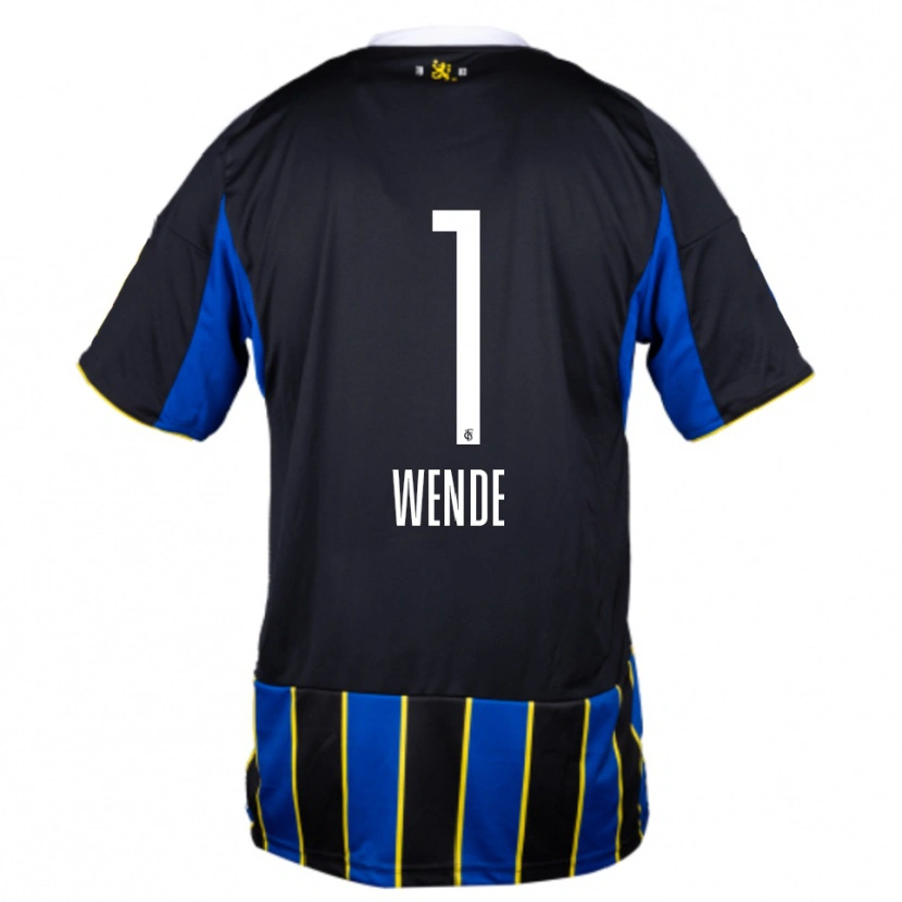Danxen Kinderen Johanna Wende #1 Blauw Zwart Geel Thuisshirt Thuistenue 2025/26 T-Shirt