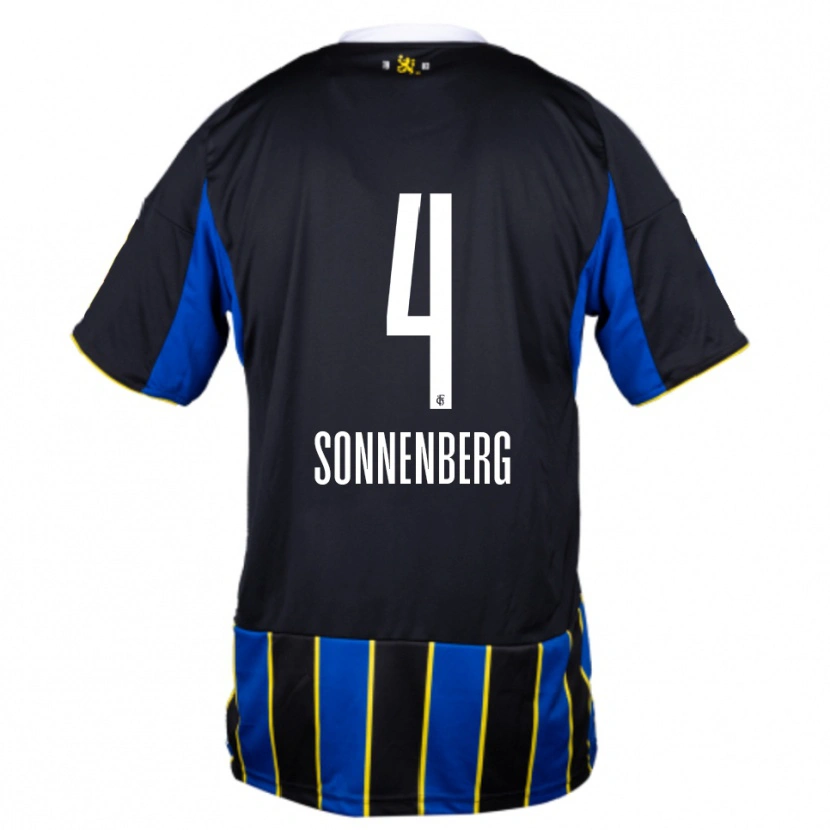 Danxen Kinderen Sven Sonnenberg #4 Blauw Zwart Geel Thuisshirt Thuistenue 2025/26 T-Shirt