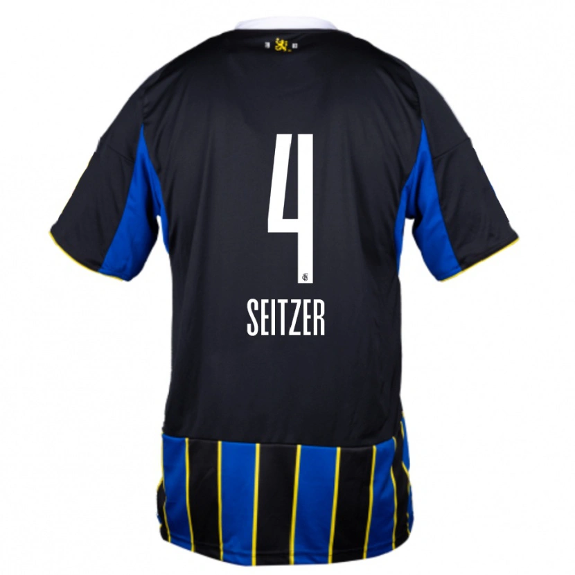 Danxen Kinderen Max Seitzer #4 Blauw Zwart Geel Thuisshirt Thuistenue 2025/26 T-Shirt