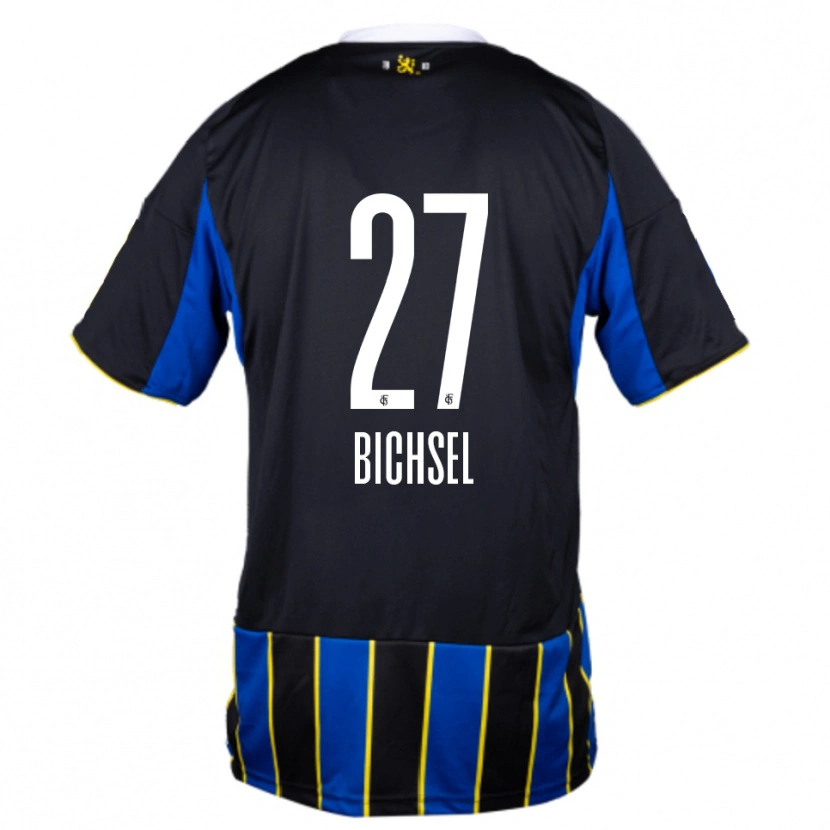 Danxen Kinderen Joel Bichsel #27 Blauw Zwart Geel Thuisshirt Thuistenue 2025/26 T-Shirt