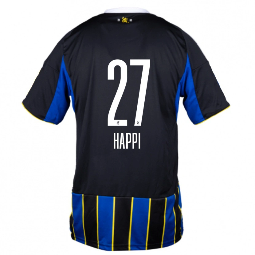 Danxen Kinderen Joel Happi #27 Blauw Zwart Geel Thuisshirt Thuistenue 2025/26 T-Shirt
