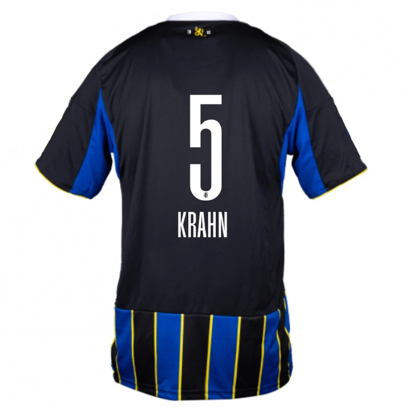 Danxen Kinderen Elijah Krahn #5 Blauw Zwart Geel Thuisshirt Thuistenue 2025/26 T-Shirt