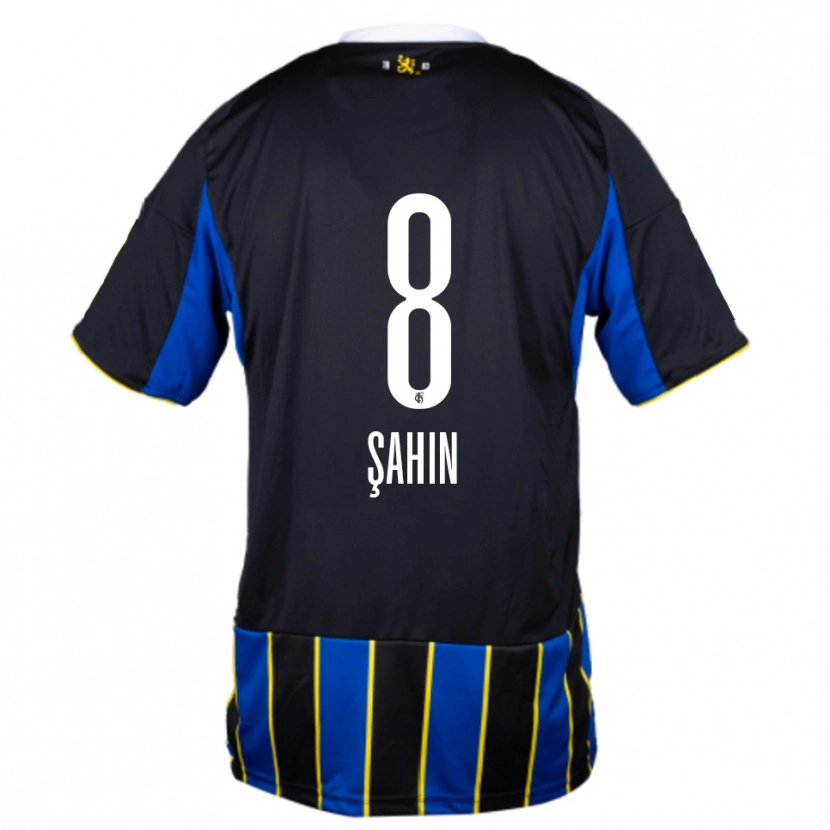 Danxen Kinderen Leo Şahin #8 Blauw Zwart Geel Thuisshirt Thuistenue 2025/26 T-Shirt