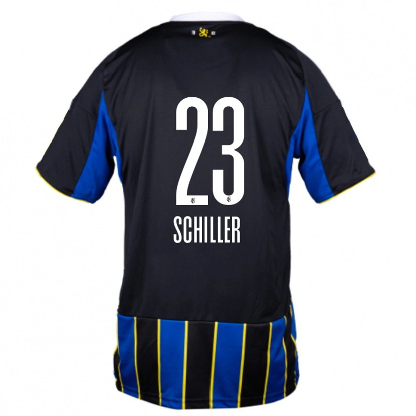 Danxen Kinderen Niklas Schiller #23 Blauw Zwart Geel Thuisshirt Thuistenue 2025/26 T-Shirt