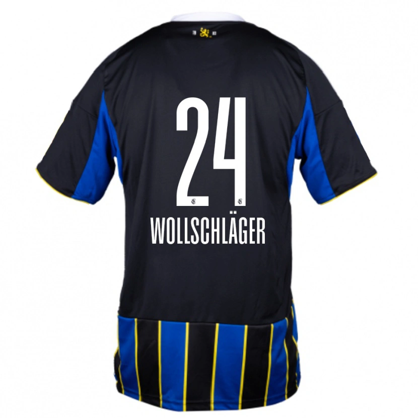 Danxen Kinderen Luca Wollschläger #24 Blauw Zwart Geel Thuisshirt Thuistenue 2025/26 T-Shirt