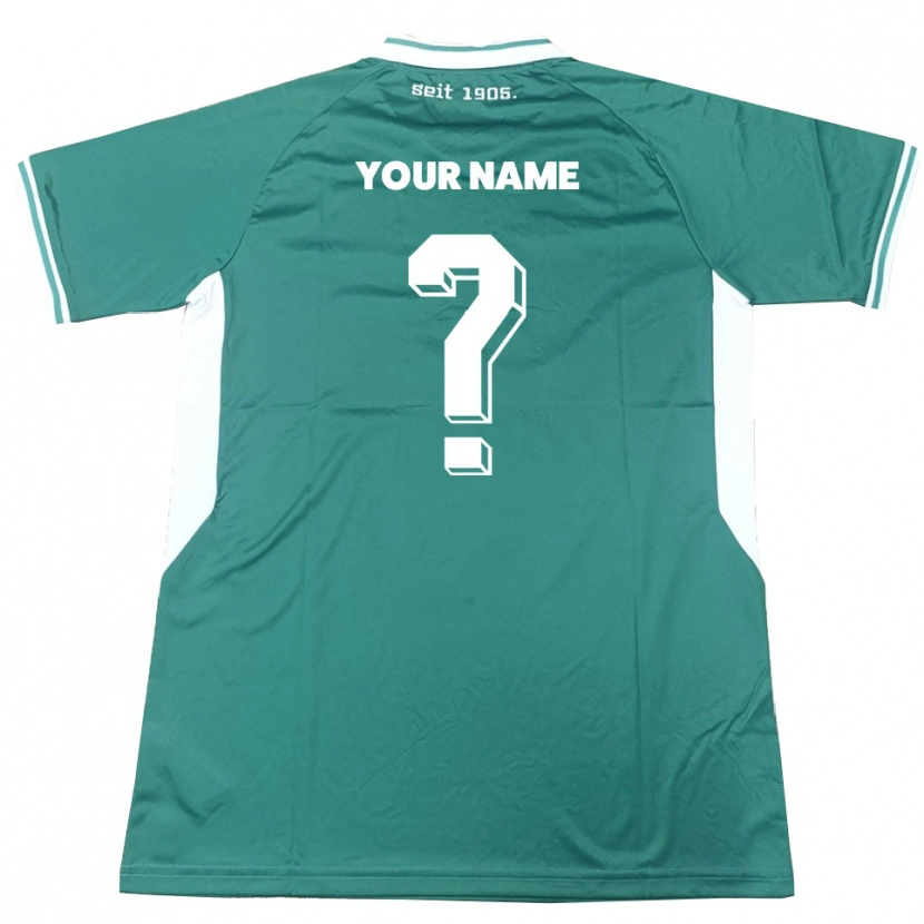 Danxen Kinderen Uw Naam #0 Groen Wit Thuisshirt Thuistenue 2025/26 T-Shirt