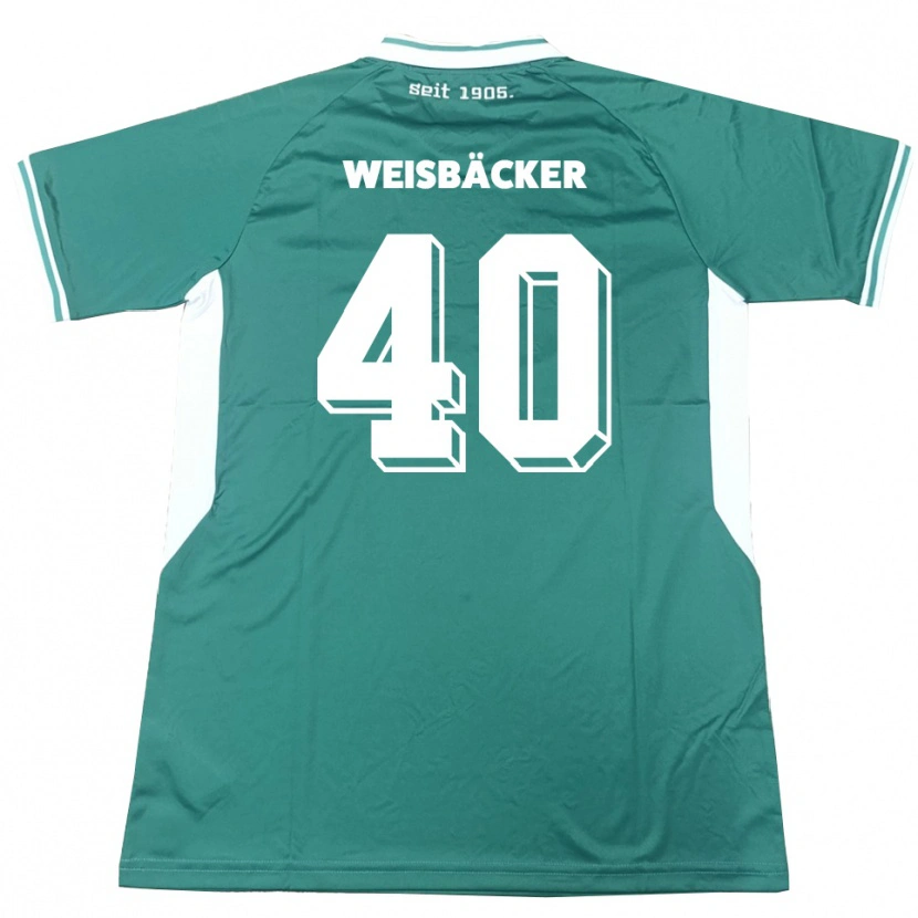 Danxen Kinderen Maximilian Weisbäcker #40 Groen Wit Thuisshirt Thuistenue 2025/26 T-Shirt
