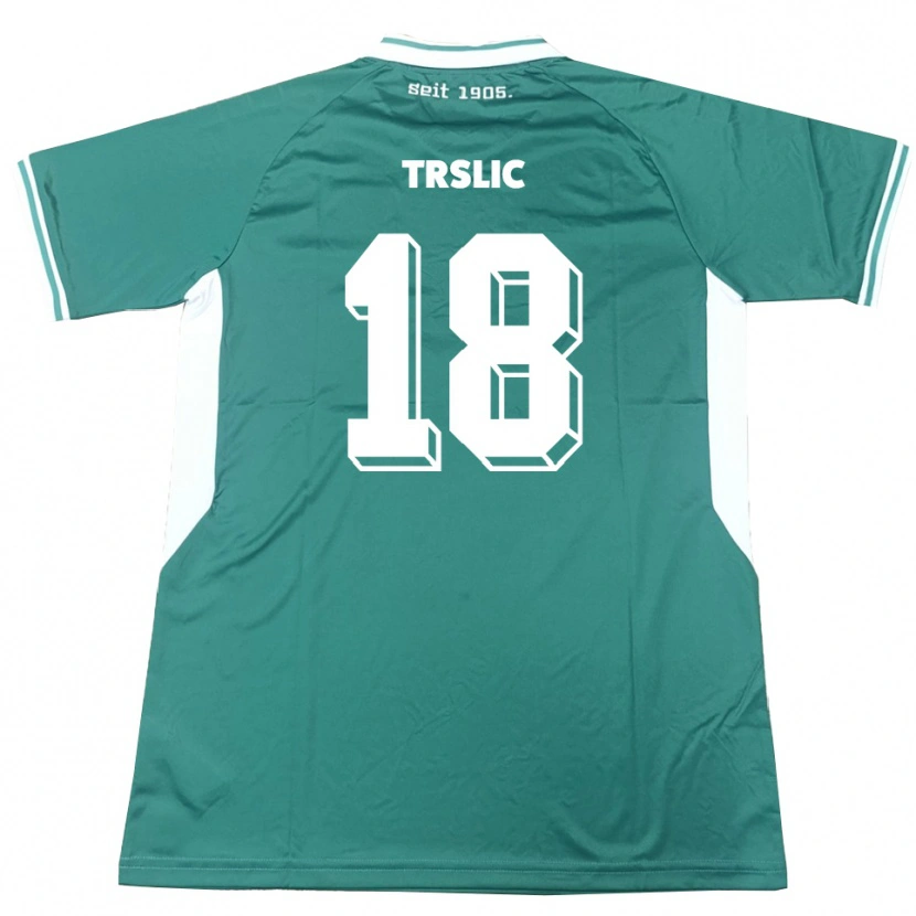 Danxen Kinderen Luca Trslic #18 Groen Wit Thuisshirt Thuistenue 2025/26 T-Shirt