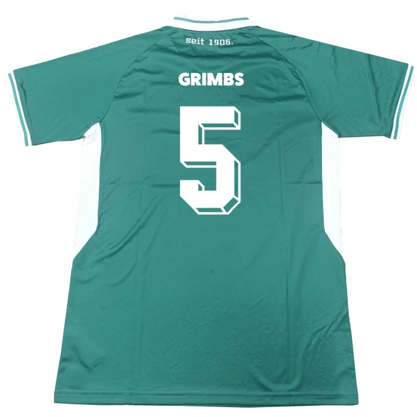 Danxen Kinderen Nico Grimbs #5 Groen Wit Thuisshirt Thuistenue 2025/26 T-Shirt