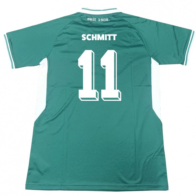 Danxen Kinderen Valentin Schmitt #11 Groen Wit Thuisshirt Thuistenue 2025/26 T-Shirt
