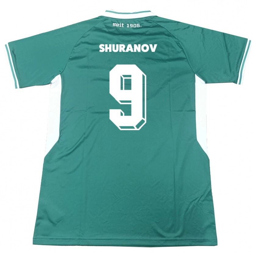 Danxen Kinderen Erik Shuranov #9 Groen Wit Thuisshirt Thuistenue 2025/26 T-Shirt