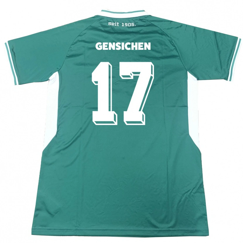Danxen Kinderen Tim Gensichen #17 Groen Wit Thuisshirt Thuistenue 2025/26 T-Shirt
