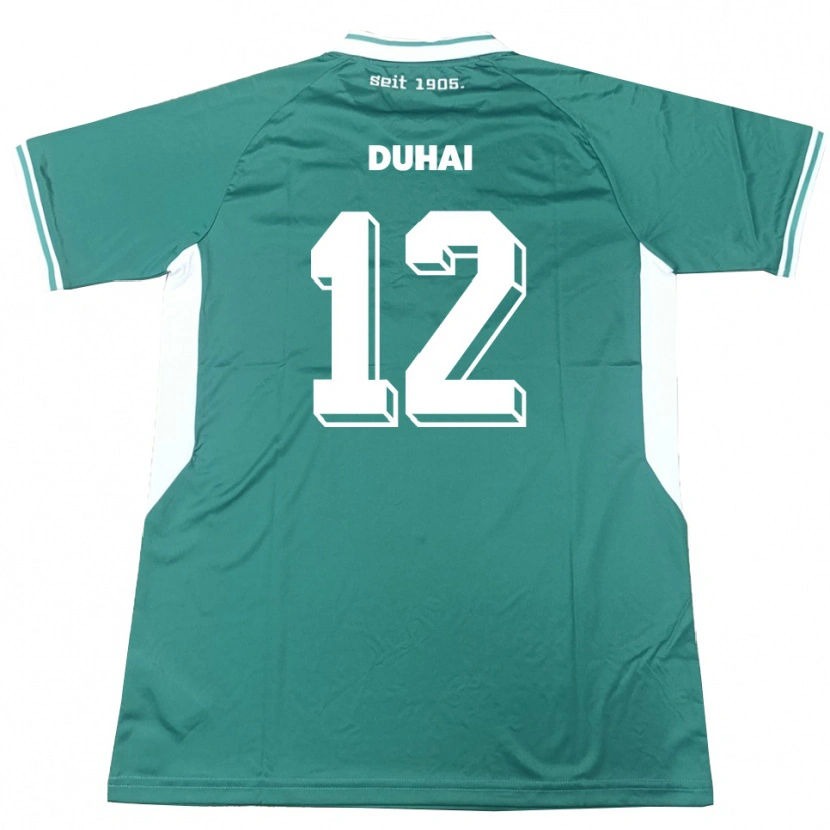 Danxen Kinderen Konstantin Duhai #12 Groen Wit Thuisshirt Thuistenue 2025/26 T-Shirt