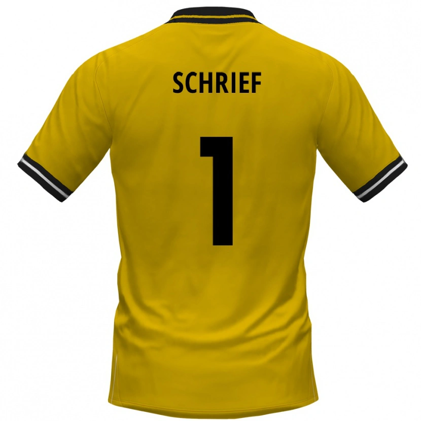 Danxen Kinderen Moritz Schrief #1 Geel Zwart Thuisshirt Thuistenue 2025/26 T-Shirt