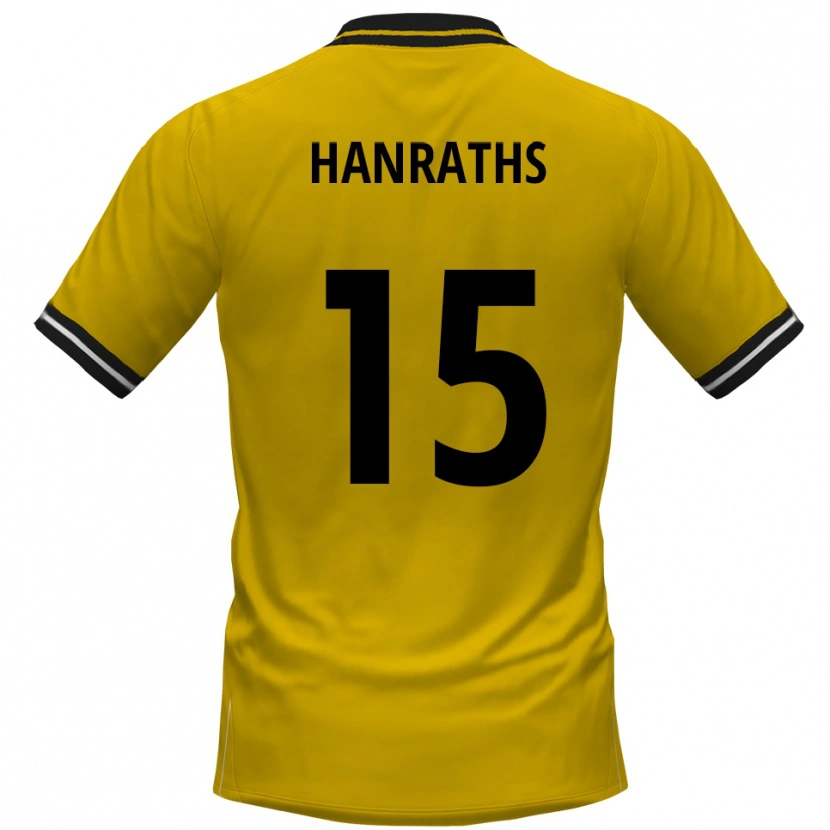 Danxen Kinderen Mika Hanraths #15 Geel Zwart Thuisshirt Thuistenue 2025/26 T-Shirt