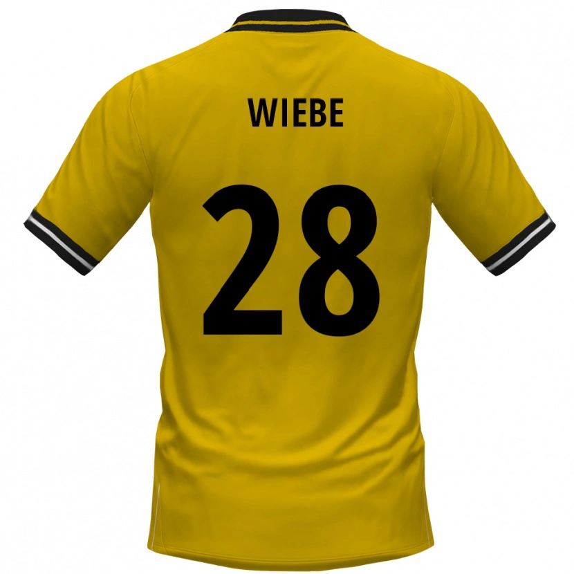 Danxen Kinderen Danilo Wiebe #28 Geel Zwart Thuisshirt Thuistenue 2025/26 T-Shirt