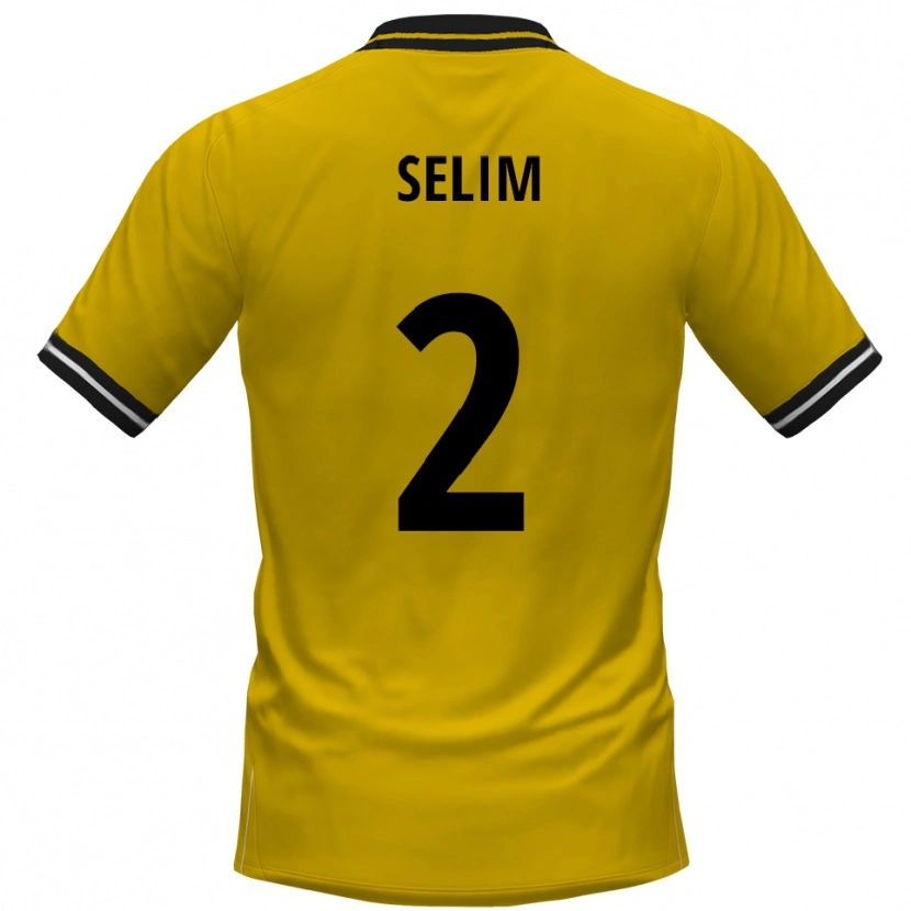 Danxen Kinderen Yahia Selim #2 Geel Zwart Thuisshirt Thuistenue 2025/26 T-Shirt