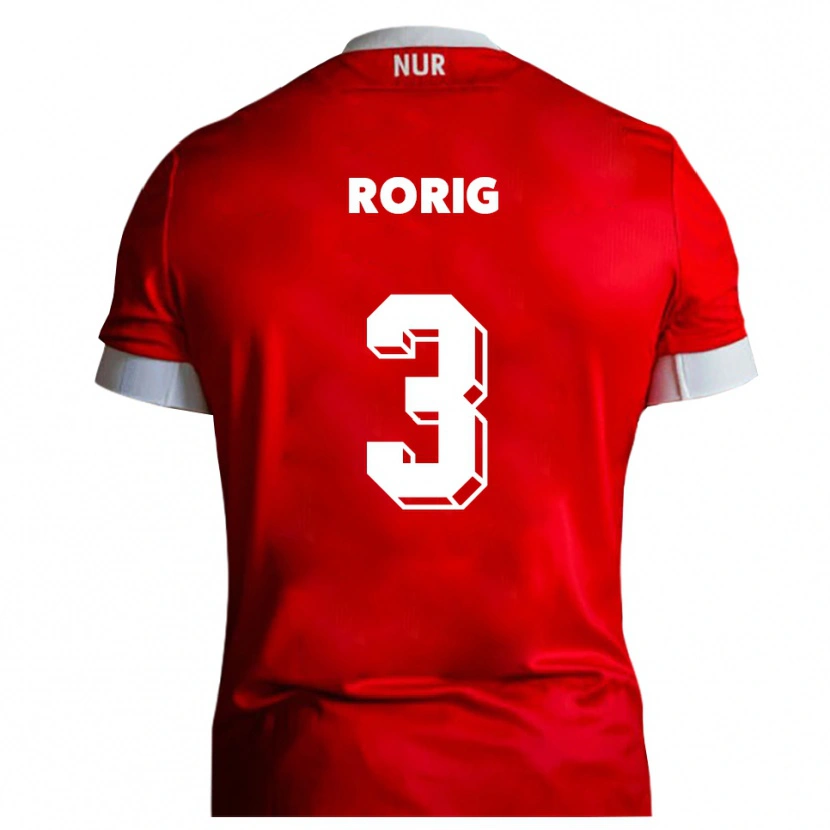 Danxen Kinderen Henry Rorig #3 Rood Wit Thuisshirt Thuistenue 2025/26 T-Shirt