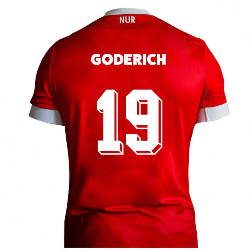 Danxen Kinderen David Goderich #19 Rood Wit Thuisshirt Thuistenue 2025/26 T-Shirt