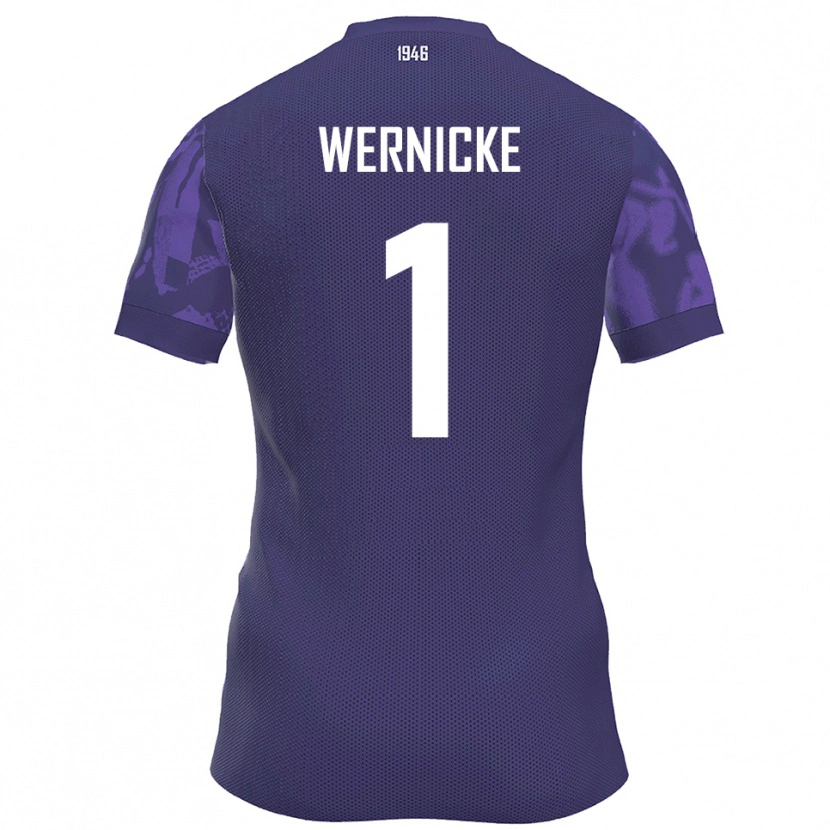 Danxen Kinderen Samuli Wernicke #1 Paars Wit Thuisshirt Thuistenue 2025/26 T-Shirt