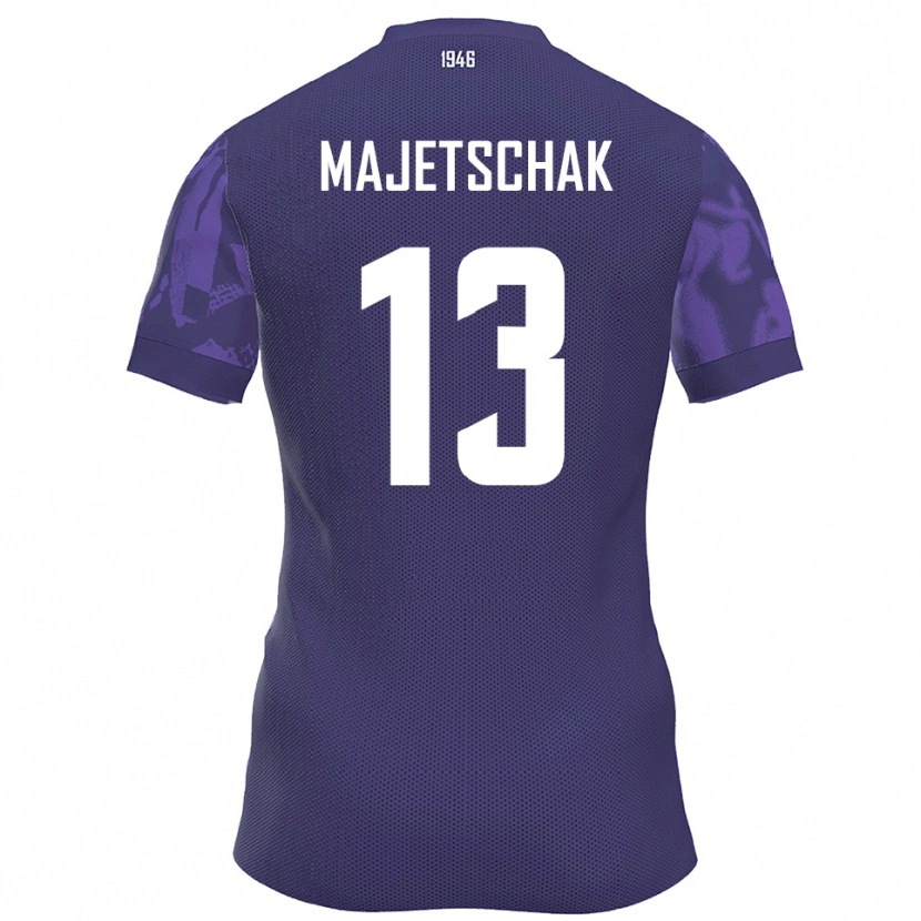 Danxen Kinderen Erik Majetschak #13 Paars Wit Thuisshirt Thuistenue 2025/26 T-Shirt