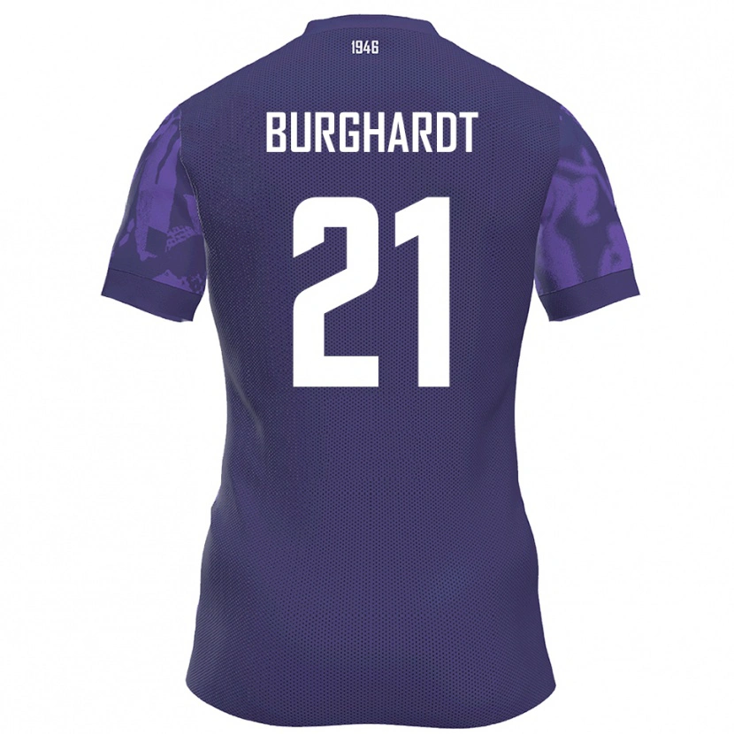 Danxen Kinderen Maxim Burghardt #21 Paars Wit Thuisshirt Thuistenue 2025/26 T-Shirt